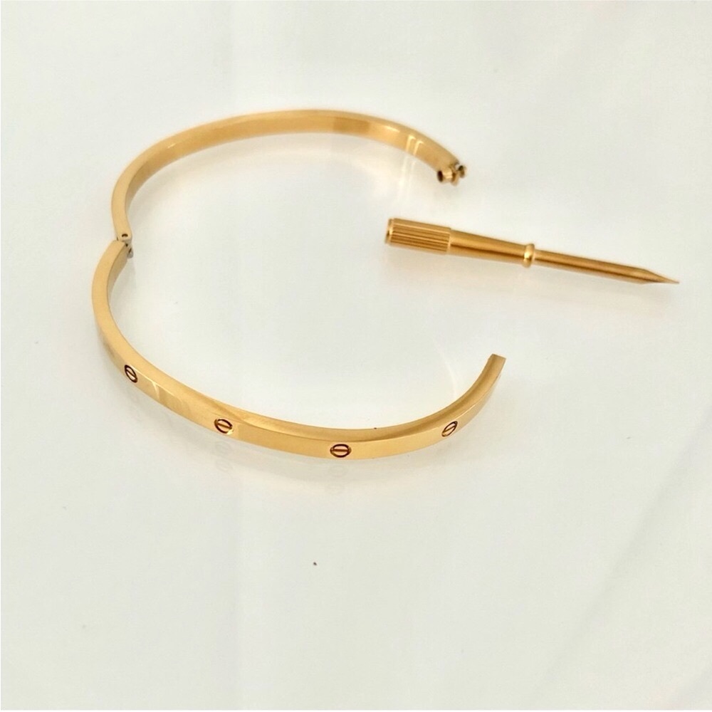Gold Screw Small Model Bracelet - Picture 6 of 12
